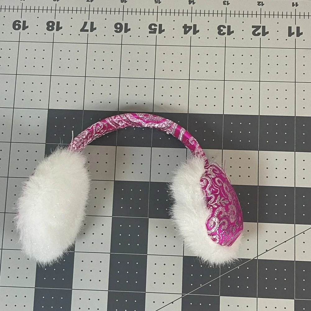 Build A Bear Pink and Blue Ice Skating Outfits With Ear Muffs Baton Lot of‎ 2